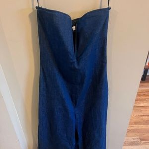 Good American strapless denim jumpsuit